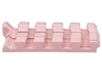 Rialto Baby Sada okrajů Lighr Pink pro pěnové puzzle 90x90cm