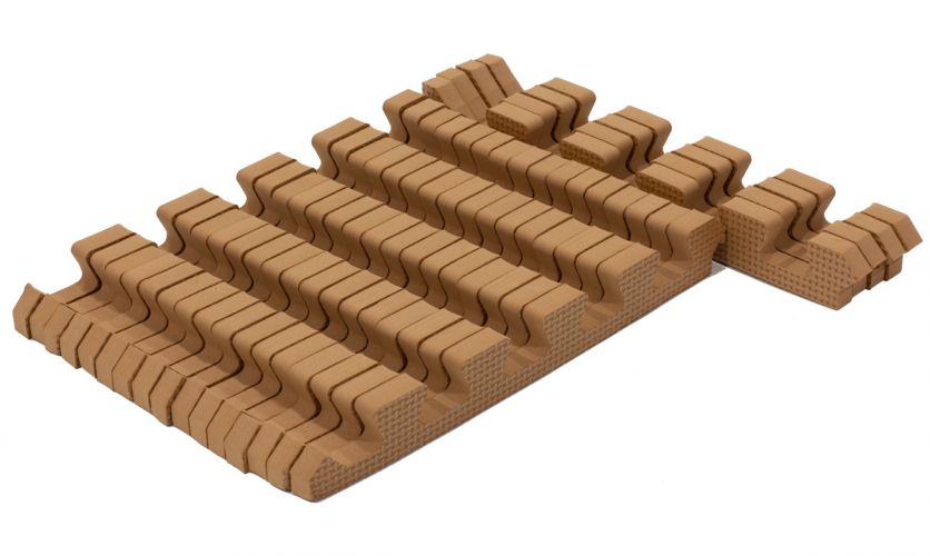 Rialto Baby Sada hnědých okrajů pro pěnové nebo korkové puzzle 120x180cm