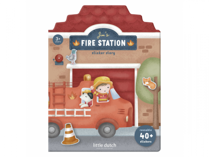 Little Dutch Knížka se samolepkami Hasičská stanice Jim