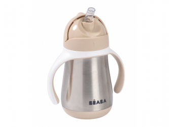 Beaba Hrnek termoizolační s brčkem nerez 250ml Clay Earth