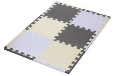 Rialto Baby Hrací podložka puzzle s okrajem Silver Beige Grey 62x92 cm