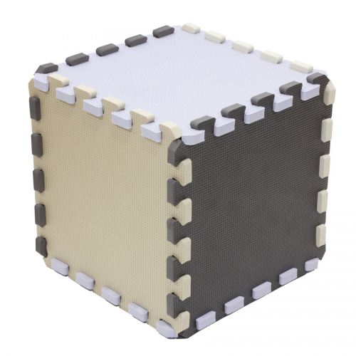 Rialto Baby Pěnová puzze kostka - silver, beige, grey
