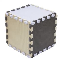 Rialto Baby Pěnová puzze kostka - silver, beige, grey