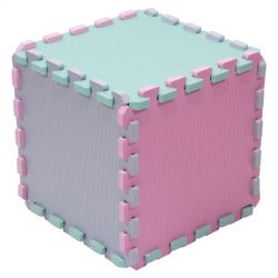 Rialto Baby Pěnová puzze kostka - Siver, Green, Pink