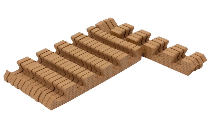 Rialto Baby Sada hnědých okrajů pro pěnové nebo korkové puzzle 120x120cm