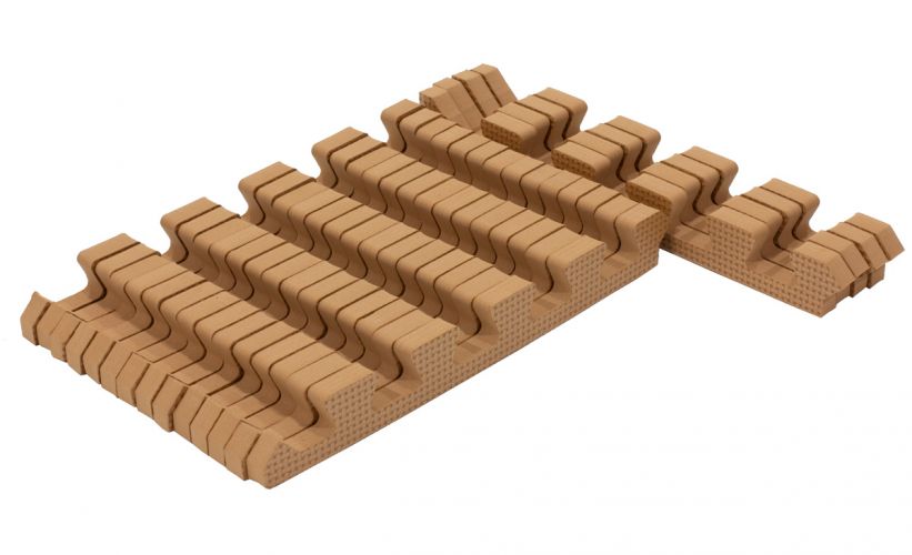 Rialto Baby Sada hnědých okrajů pro pěnové nebo korkové puzzle 120x150cm