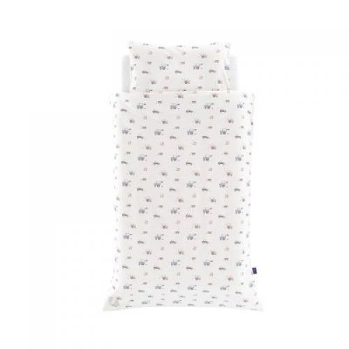 TRÄUMELAND Povlečení Jersey 100/135 + 40/60 Little Farm Blau