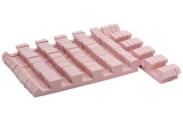 Rialto Baby Sada světle růžových okrajů pro pěnové puzzle 120x180cm