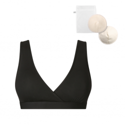 Moniel Kojicí bambusová podprsenka Nuuma Black s vyjímatelnými prsními vložkami + prací sáček zdarma