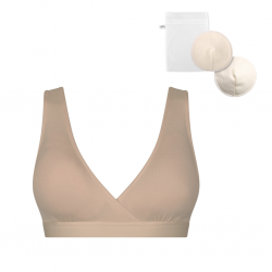 Moniel Kojicí bambusová podprsenka Nuuma Nude s vyjímatelnými prsními vložkami + prací sáček zdarma