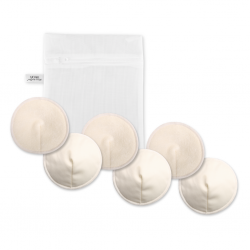 Moniel Sada pratelných bambusových vložek do kojicí podprsenky 3 páry (6 kusů) + prací sáček zdarma