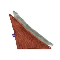 TRÄUMELAND Bandana Bib 2 ks Terrakotta & Salbei Grün