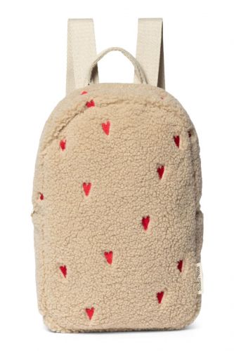 Studio Noos Teddy Mini BACKPACK Batůžek Ecru Hearts