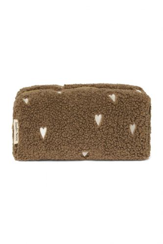 STUDIO NOOS - Teddy Hearts POUCH - kabelka | Brown Hearts