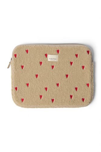 STUDIO NOOS - Teddy Hearts OBAL na Laptop 15´| Ecru Hearts
