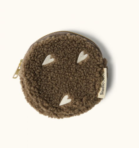 STUDIO NOOS - Teddy Hearts WALLET - PENĚŽENKA | Brown Hearts