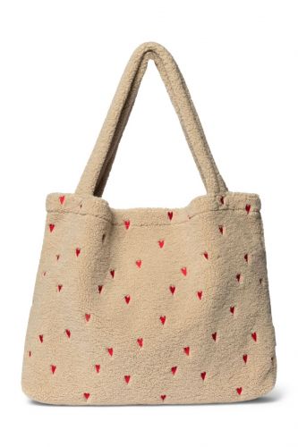 Studio Noos Teddy Hearts MOM BAG Ecru Hearts