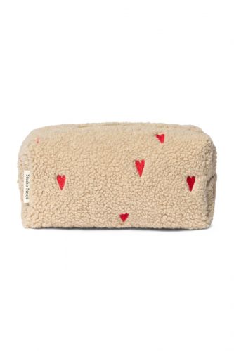 STUDIO NOOS - Teddy Hearts POUCH - kabelka | Ecru Hearts