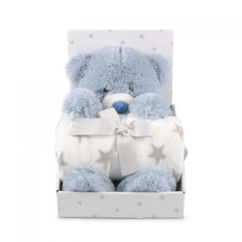 CARLO BABY Fleecová deka s medvídkem Teddy Blue