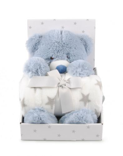 CARLO BABY Fleecová deka s medvídkem Teddy Blue