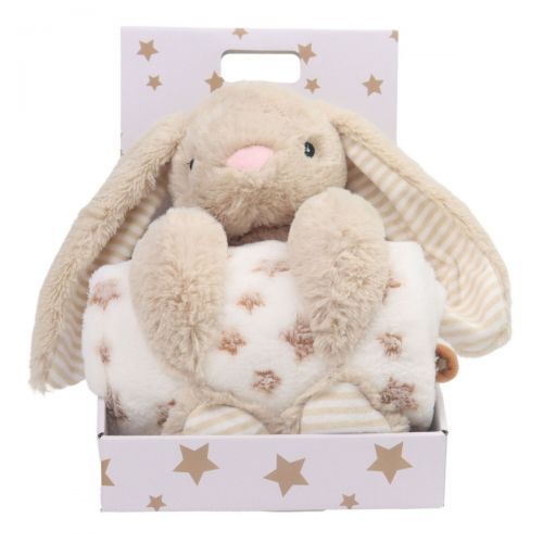 CARLO BABY Fleecová deka s králíčkem Bunny Beige