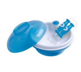 dBb Remond Dětský ohřívací talíř s víkem modrý Barva: tyrkysová