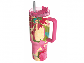 Quokka Nerezový termohrnek s brčkem Stream Pink Flambe 1200 ml