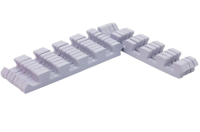 Rialto Baby Sada okrajů silver pro pěnové puzzle 90x90cm