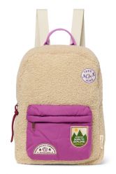 Studio Noos Teddy Midi BACKPACK Batůžek s přední kapsou Ecru/Purple