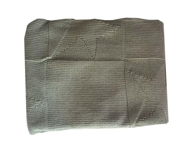 Pletená deka bavlna,olivová,hvězdy, Rialto Baby