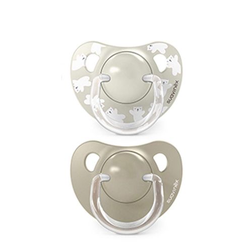 Suavinex Dudlík anatomický silikon 6/18 m 2 ks WILD & FREE krémový