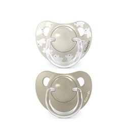 Suavinex Dudlík anatomický silikon 6/18 m 2 ks WILD &amp; FREE krémový