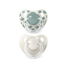 Suavinex Dudlík anatomický silikon 6/18 m 2 ks BIRDIES zelený