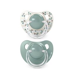 Suavinex Dudlík anatomický silikon +18 m 2 ks BIRDIES zelený