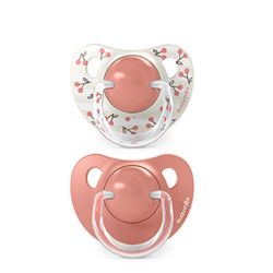 Suavinex Dudlík anatomický silikon +18 m 2 ks BIRDIES růžový