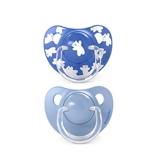 SUAVINEX | Dudlík anatomický silikon +18 m 2 ks WILD & FREE - modrý