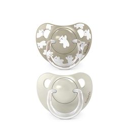 Suavinex Dudlík anatomický silikon +18 m 2 ks WILD & FREE krémový