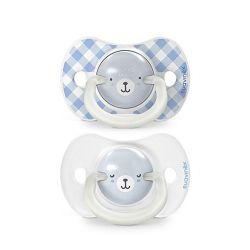 SUAVINEX | Šidítko DEN&NOC fyziologické silikon WILD @ FREE 0-6 m - 2 ks - modré