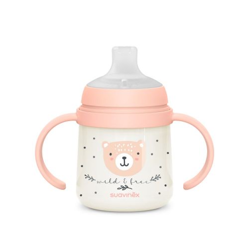 SUAVINEX | První láhev s oušky WILD & FREE 150 ml - růžová