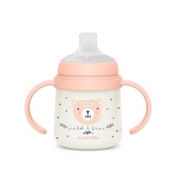 Suavinex První láhev s oušky WILD & FREE 150 ml růžová