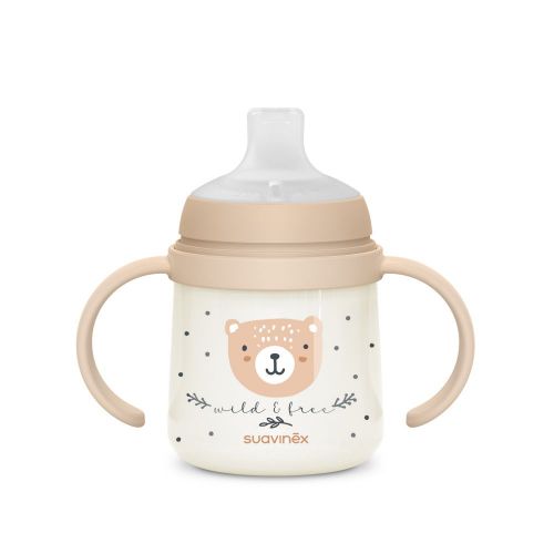 SUAVINEX | První láhev s oušky WILD & FREE 150 ml - hnědá