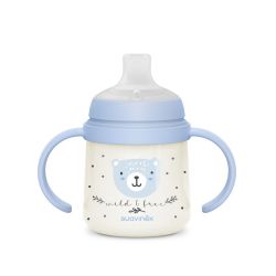 Suavinex První láhev s oušky WILD & FREE 150 ml modrá