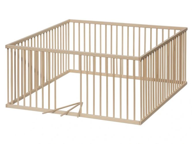 Scarlett Dětská dřevěná ohrádka Luna - přírodní buk 150 x 150 x 70 cm
