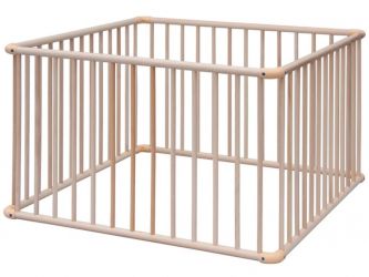Scarlett Dětská dřevěná ohrádka Iva - přírodní buk 123 x 123 cm