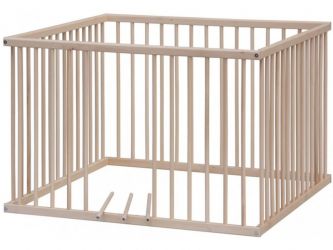 Scarlett Dětská dřevěná ohrádka Bela - přírodní buk 100 x 100 cm