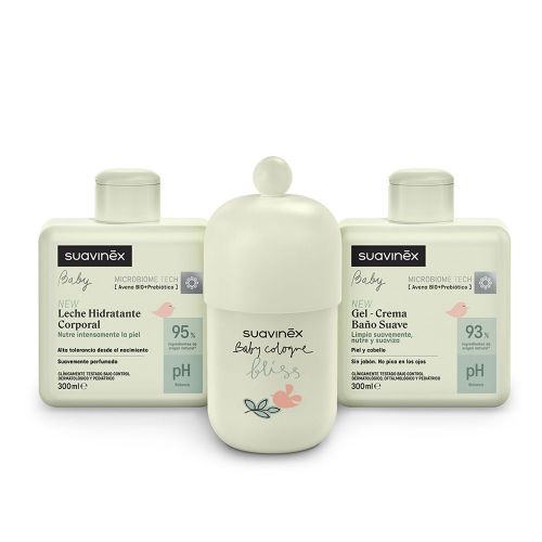 Suavinex Set Hydratační emulze 300ML + Krémový mycí gel 300ML + Kolínská voda Bliss 100ML