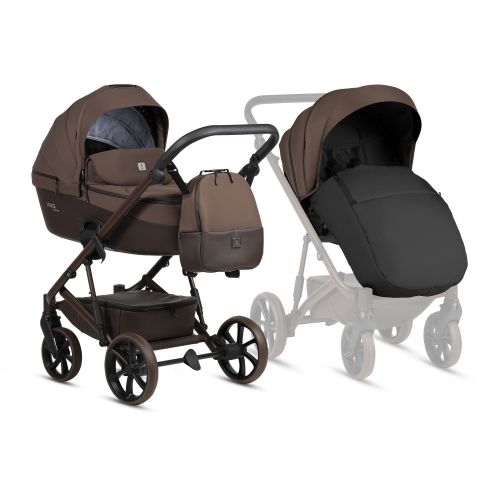 Kočárek Tutis VIVA6+ ESSENTIAL 2v1 Espresso 067