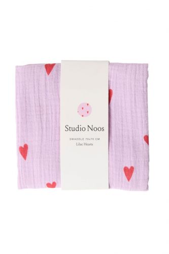 Studio Noos SWADDLE Zavinovačka Print Medium Lilac Hearts