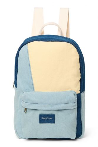Studio Noos Patchwork Midi Backpack Batůžek s přední kapsou Denim