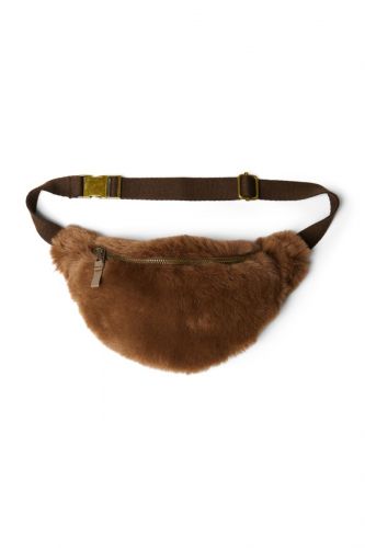 Studio Noos Faux Fur Mini Fanny Pack Ledvinka Brown